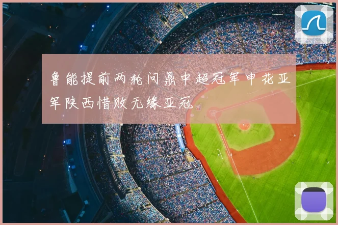鲁能提前两轮问鼎中超冠军申花亚军陕西惜败无缘亚冠